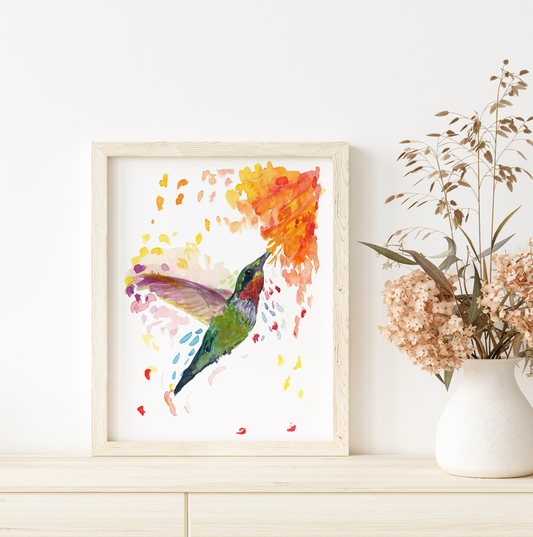 Colorful Hummingbird Wall Decor